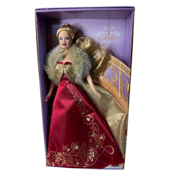 Glamorous Gala 2003 Barbie in Red & Gold Evening Gown (NRFB) Mattel #B2722 MINT - Picture 2 of 9